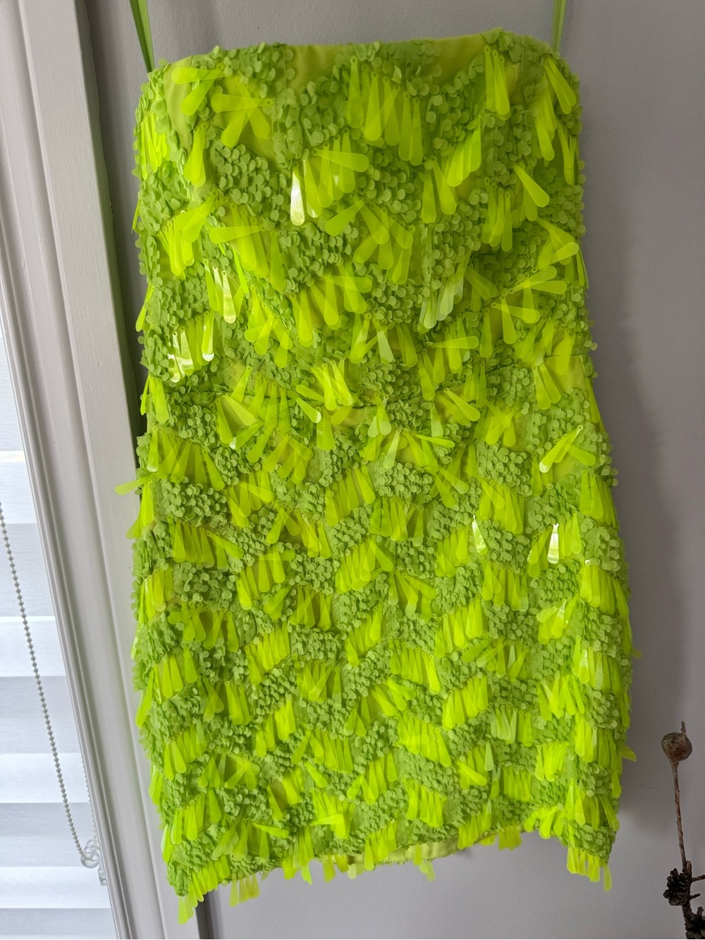 BCBGMaxAzria Neon Lime Dress